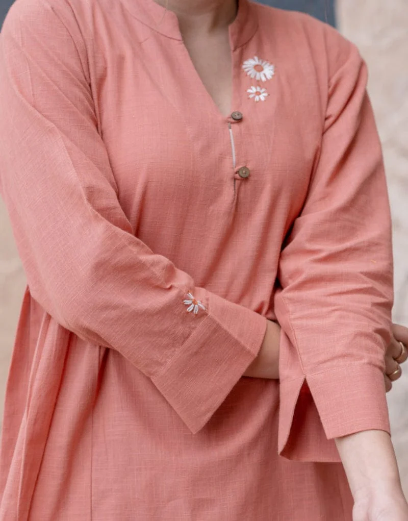 Chic Peach Co-Ord Set for Effortless Everyday Elegance - Image 3