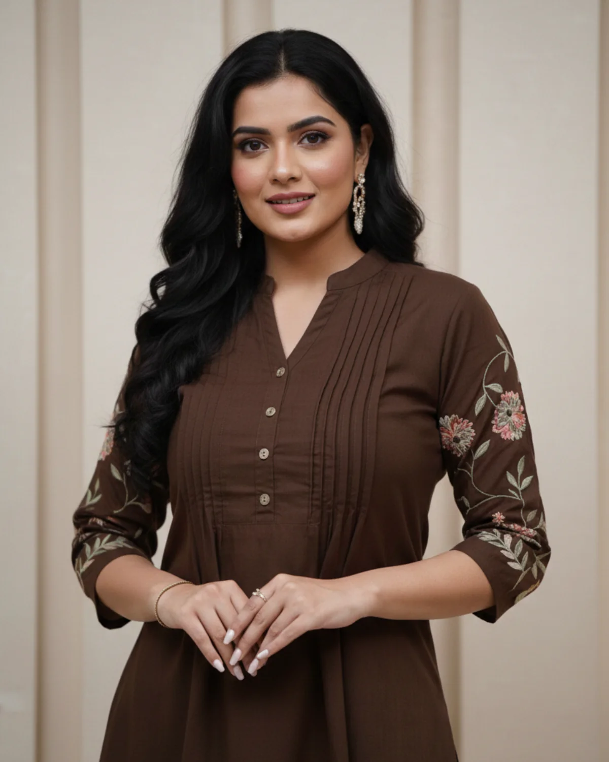 Jaipur Premium Elegant Brown Ethnic Co-Ord Set For Women - Image 2