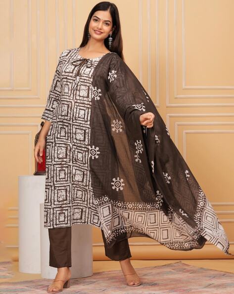 Jaipur Dusky Procion Printed Suit Set With Dupatta - Image 3